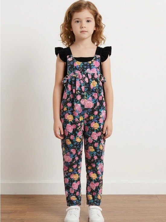 No Br Other - 100% Cotton Vintage Overalls | Foral Pattern | Vintage | Baby | 12 Months